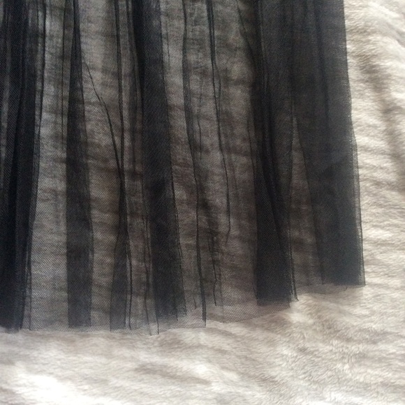 Black Sheer Pleated Tulle Maxi Skirt - Picture 5 of 8